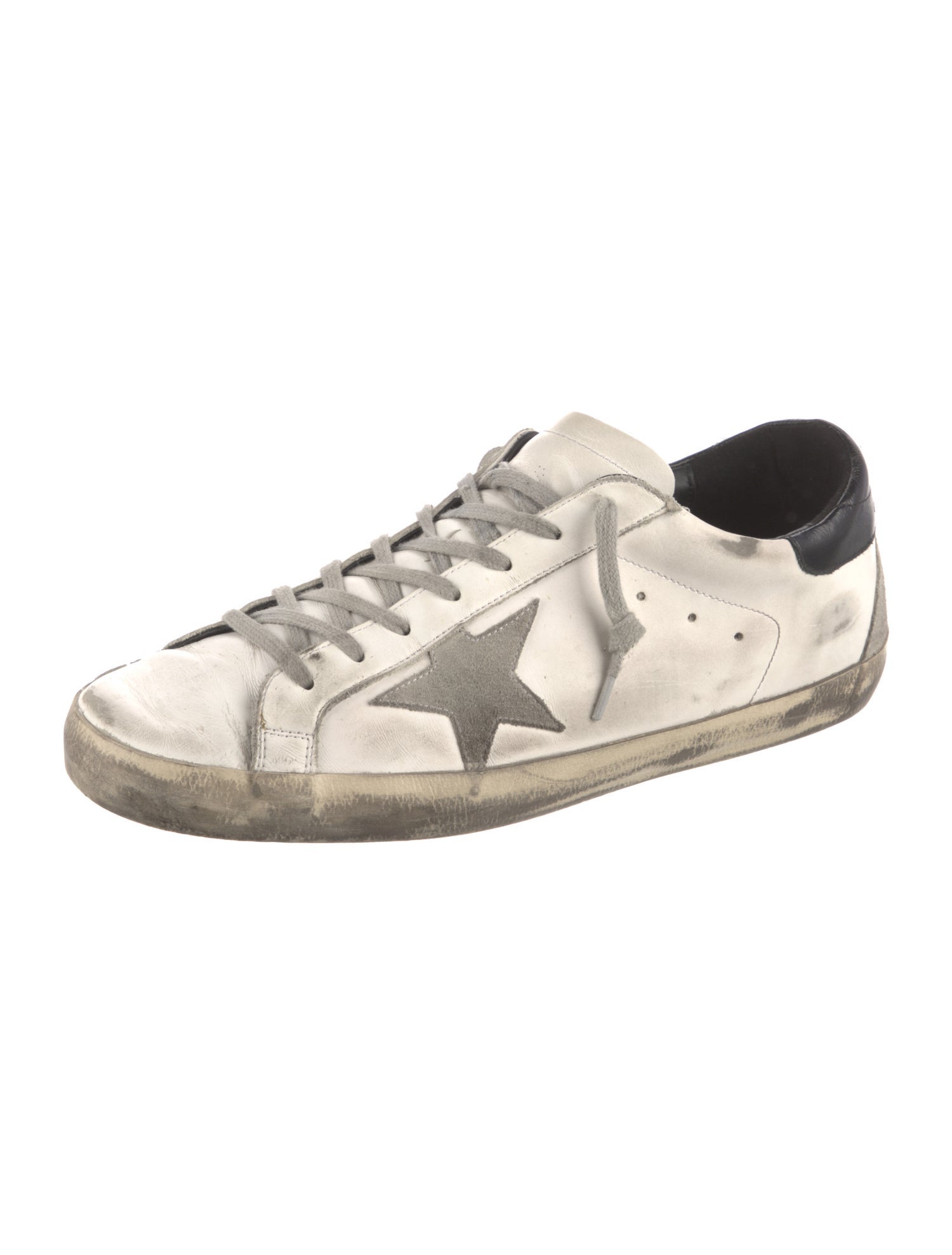 Golden Goose Leather Distressed Accents Sneakers